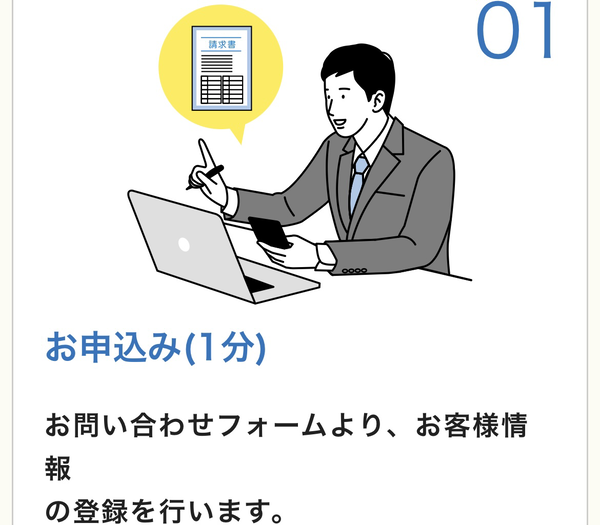 STEP1 お申込み(1分)