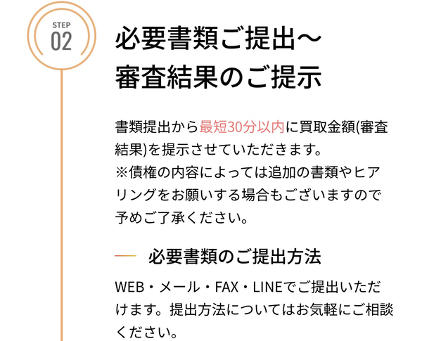 STEP2 必要書類の提出・審査結果の提示