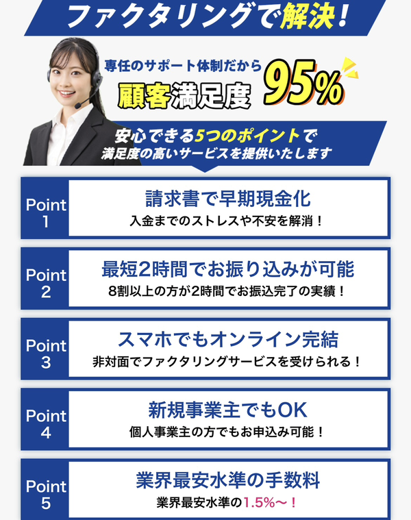 事業資金エージェントの特徴