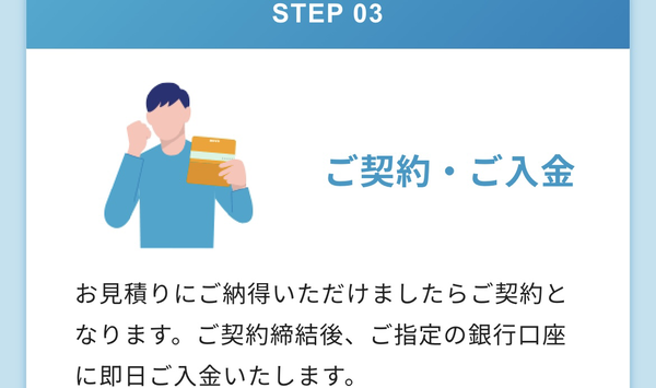 STEP3 ご契約・ご入金